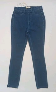 Next Womens Denim Cropped Leggings Jersey Blue Size 6 P Petite - Picture 1 of 7