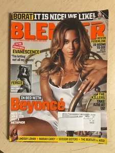 october 2006 Blender magazine Beyonce sexy cover Lindsay Lohan + Amy Lee +Fergie - Picture 1 of 14