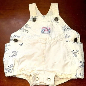Salopette Oshkosh B’Gosh stampa nautica anni 80 vintage bambino 3/6m EVC - Foto 1 di 5