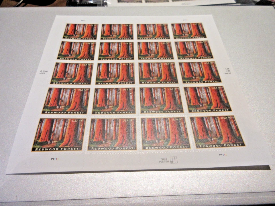Mint NH US Scott #4378 Redwood Forest Sheet . Face Value $99.00 - Image 1 of 1