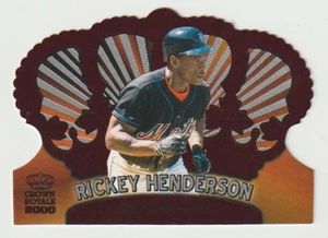 2000 Pacific Crown Royale RED #89 RICKEY HENDERSON New York Mets Die-Cut - Picture 1 of 2