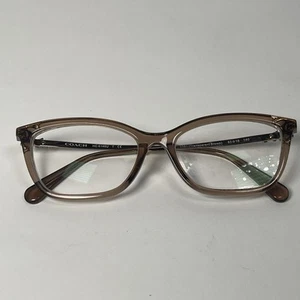 Coach New York Eyeglasses HC6146U 5561 Transparent Brown FRAMES ONLY 53-16-140 - Picture 1 of 7