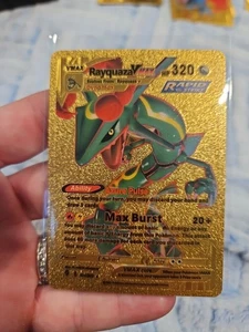 Rayquaza Vmax Premium Gold Foil Fan Art Vinyl Textured Collector Pokemom - Bild 1 von 4