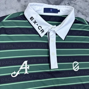 EXTRACURRICULAR 4 Aces Mens Large LIV TOUR Golf Polo Shirt Geo Print UEC - Picture 1 of 13