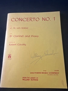 Concerto No. 1 for Clarinet & Piano by C.M. Weber SMC ST-21 Music Book - Picture 1 of 3