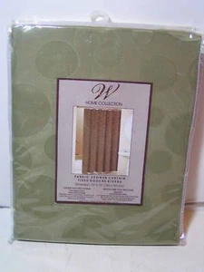 NEW WINCHESTER FAbric SHOWER CURTAIN 72"x72" GREEN CIRCLE NIP - Picture 1 of 4