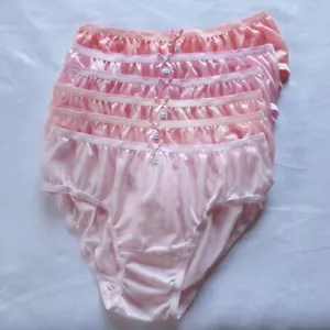 6 Bikini Panties Silky Underwear Woman Man Nylon Knickers Light Soft Hip 38"-42" - Picture 1 of 8
