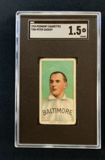1909-11 T206 Piedmont Back Baseball Card Peter Cassidy Graded SGC 1.5
