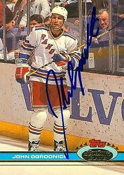 John Ogrodnick autographed Hockey Card (New York Rangers) 1991 TSC #273 - Image 1 of 1