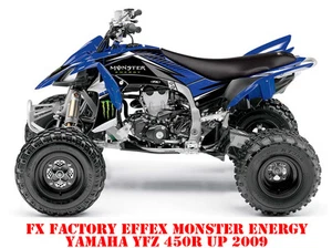 FX EFFEX FACTORY YAMAHA YFZ 450R 09-13 MONSTER ENERGY KIT GRAFICO MAGAZZINO - Foto 1 di 2