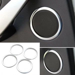 Silver ABS Inner Door Speaker Ring Trim For BMW 3 4 Series 3GT F30 F34 2013-2019 - Picture 1 of 12