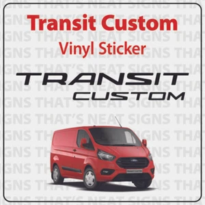 Ford Transit Custom Logo Abzeichen Aufkleber - selbstklebend Vinyl Aufkleber - Bild 1 von 9