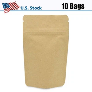 3" x 5" Small Reclosable Smell Proof Zip Lock Bag - 10 Pack (Natural) - Picture 1 of 2