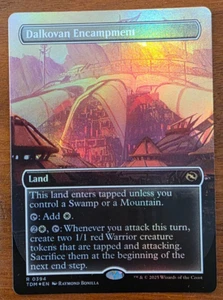 MTG -Dalkovan Encampment - Borderless, FOIL, Non-Basic Land TDM - MINT RARE 0394 - Picture 1 of 3