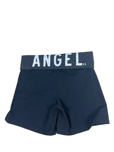 Victoria's Secret schwarze Shorts Leopardenmuster Überschlag "Engel" Größe S Y2K 2000er - Bild 1 von 8
