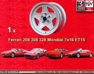 1 pc. cerchio Ferrari 208 308 328 7x16 ET15 PCD 5x108 wheel jante Felge llanta - Imagen 1 de 23