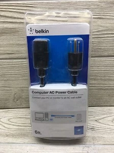 NEW SEALED Belkin 6 FT Computer AC Power Cable Supply Cord Ships out FAST!! - Picture 1 of 4