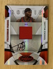 2009-10 Certified Terrence Williams Rookie Autograph #/100 RC Jersey Auto Nets