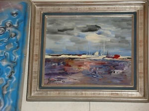 Ölgemälde auf Leinwand Marine Signatur zum Entziffern 1993 - Bild 1 von 5