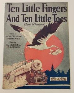 Noten - Zehn kleine Finger und zehn kleine Zehen (unten in TN) antik 1921 - Bild 1 von 4