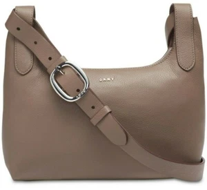 DKNY Wes Desert Color Pebbled Leather Crossbody Women's Handbag - New! - Picture 1 of 3