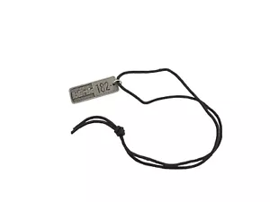 Collana con ciondolo stile targhetta cane retrò Blink 182 su fascia perizoma cotone nero merch - Foto 1 di 10