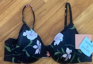 Women's Shade & Shore Floral Wired Bikini Top New - Picture 1 of 6