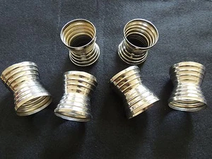 Lot de 6 coquetiers diabolo en métal. Design Vintage créateur. collection - Picture 1 of 4