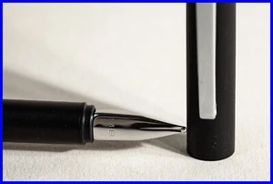 Montblanc Quick Pen Cartridge Pen With Ob Steel Feather IN Steel & Black - Picture 1 of 6