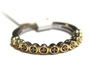 Nuevo anillo con racimo de diamantes SI2 H chapado en oro de plata de ley 925 2,1 g 6,25 - Imagen 1 de 15