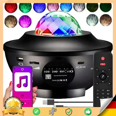 LED Sternenhimmel Lampe Projektor Bluetooth Musik Starry Stern Nachtlicht Retoo - Bild 1 von 4