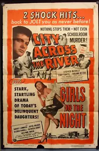 COMBO! City Across the River & Girls in the Night 1955 - Adulto con Tony Curtis - Imagen 1 de 2