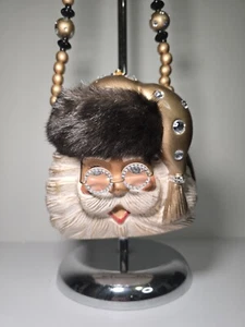 Timmy Woods Santa Christmas Clutch/Purse New With Tags - Picture 1 of 16