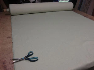 10M CAPRIO HERRINGBONE MINT DESIGNER CURTAIN UPHOLSTERY FABRIC £1.99/METER - Picture 1 of 7