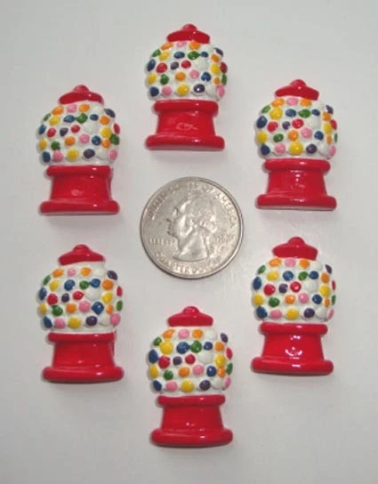 50PC BULK LOT BUBBLE GUM GUMBALL RESIN FLAT BACK FLATBACK RESINS FOR HAIRBOW Foto 1 de 1