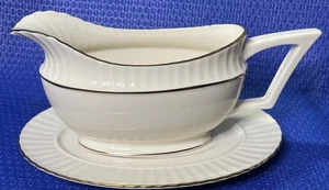 Lenox Temple Collection Zitat Goldrand Sauciere Schale mit Untertasse/Unterlage - Bild 1 von 6