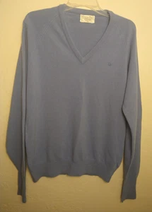 Christian Dior Pullover Damen XL Blau V-Ausschnitt 90er Preppy Old Money Vintage - Bild 1 von 4