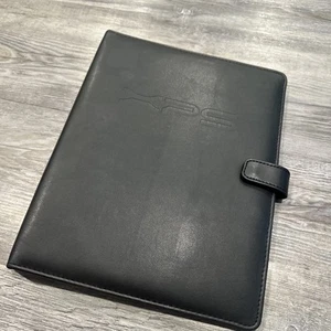 DELL XPS classeur simili cuir porte CD peut contenir 16 noir fermeture à pression 11"x8,5" très bon état - Photo 1/7