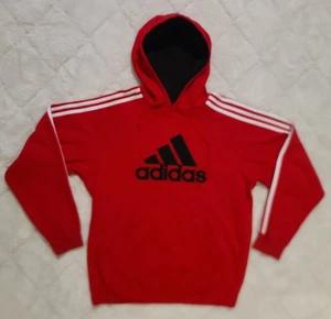 Sudadera con Capucha Adidas Para Hombre Grande Roja 3 Rayas Insignia de Deporte Bordada Sudadera - Imagen 1 de 13