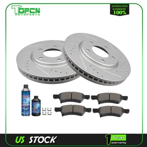 Fits Dodge Grand Caravan 2001-2005 2006 2007 Front Brake Rotors & Metallic Pads - Picture 1 of 9