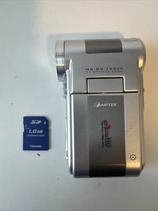 Aiptek Action HD camcorder HD-DV 1080p 3x Optical Zoom W/ Battery/SD Card WORKS - Picture 1 of 9