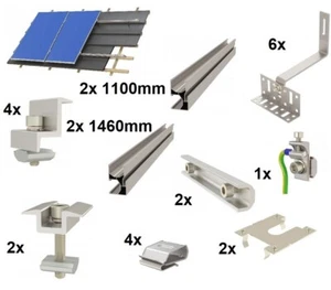 Solar Photovoltaik ZEN02  Montage Set 2 Module 30, 35, 40mm Schien 0% - Bild 1 von 8