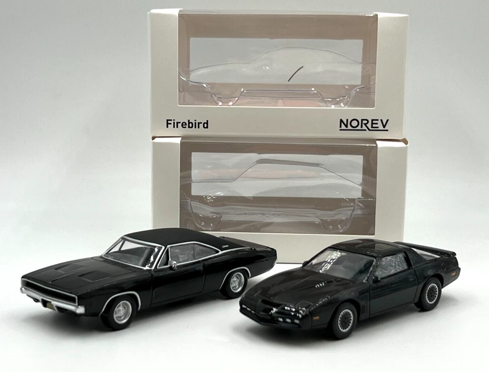 Lotto di 2 caricabatterie Fast & Furious + Pontiac Firebird 1/43 NOREV nuovi - Immagine 1 di 1