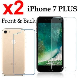 x2 Soft 4H PET film screen protector for Apple iphone 7 PLUS front and back - Picture 1 of 1