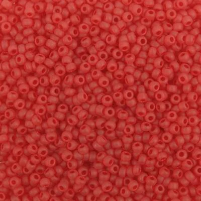 Preciosa Size 9 Rocaille Seed Beads Opaque Frosted Siam 50g - Image 1 of 2