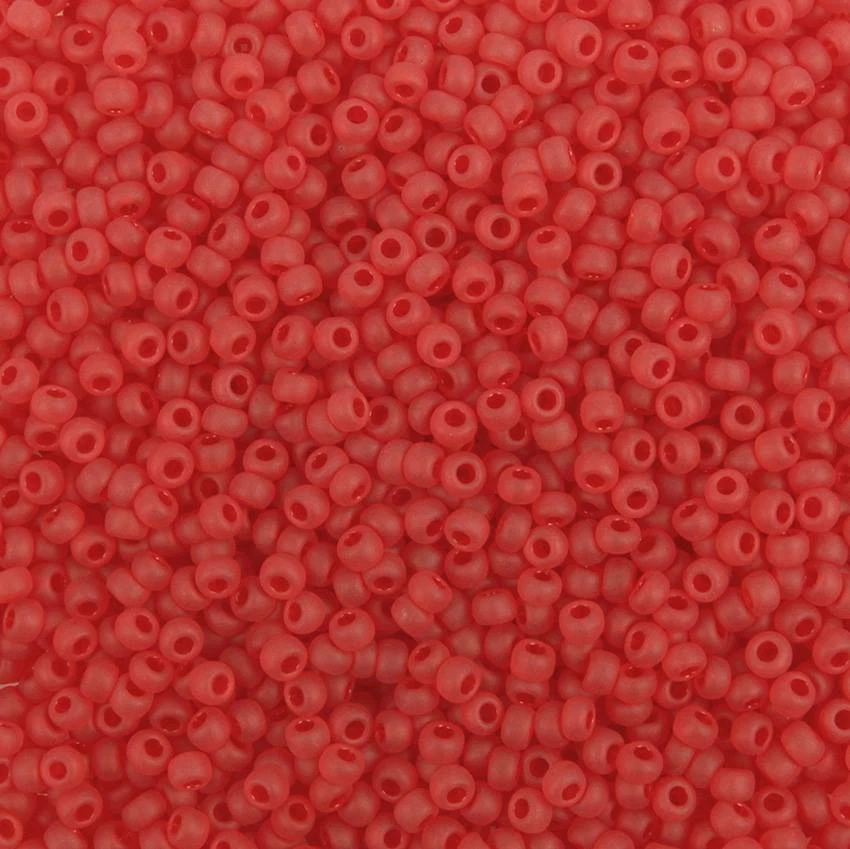 Preciosa Size 9 Rocaille Seed Beads Opaque Frosted Siam 50g - Image 1 of 2