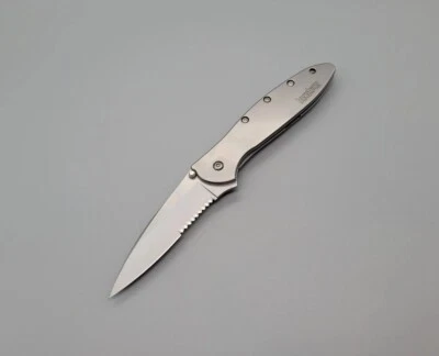 Kershaw 1660ST Leek Pocket Knife - Assisted Combo Blade - Ken Onion Design - Image 1 of 4