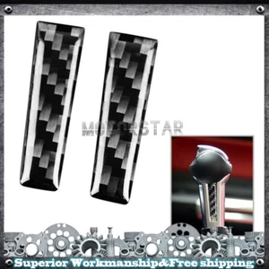 Pair Carbon Fiber Gearshift Handle Decor Trim Cover For 2015-2019 Ford Mustang - Picture 1 of 5