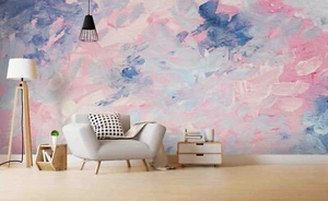 3D Abstract Oil Painting Colorful Self-adhesive Removeable Wallpaper Wall Mural - Picture 1 of 8