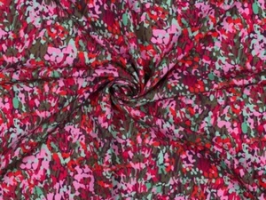 0,50  m Blusenstoff Viskose Blumenwiese abstrakt bunt weich fließend  Ve - Bild 1 von 3